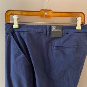 NWT! 70% OFF!  Lane Bryant Sz 22 Navy Cotton Khaki Jeans